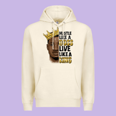 Hustle Like A Boss Live Like A King Malia Premium Hoodie Designed By Maliassmallbusiness