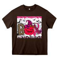 Chocolate Brown Boo october Heavy Core Tee - CowhideDigitalArt