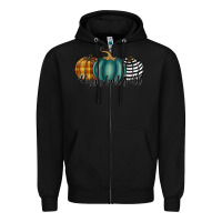 Black happy fall y'all pumkins Zipper Hoodie - RanaPortraitStore