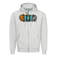 Dove Grey happy fall y'all pumkins Zipper Hoodie - RanaPortraitStore
