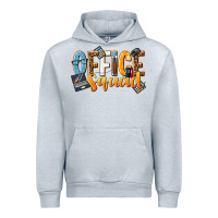 Heather Grey office squad Urban Hoodie - NancyCooperArtShop