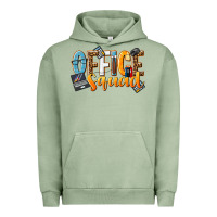 Pigment Oil Green office squad Urban Hoodie - NancyCooperArtShop