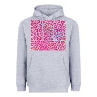 Heather Grey pink leopard glitter Heavyweight Hoodie - JahusDesignShop
