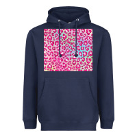 Navy pink leopard glitter Heavyweight Hoodie - JahusDesignShop