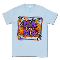 Dusty Blue basketball mama with leopard Classic Tee - Zillion Design Studio