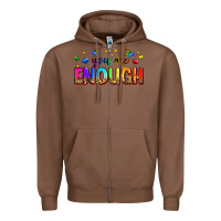 Chestnut you are enough Zipper Hoodie - Zillion Design Studio