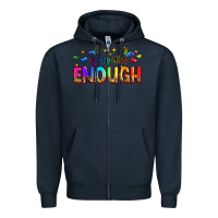 Navy you are enough Zipper Hoodie - Zillion Design Studio