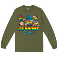 Army Green support squad pride gnomies Long Sleeve Tee - texasbilliewilder