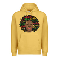Antique Gold afro diva Premium Hoodie - MaliasSmallBusiness