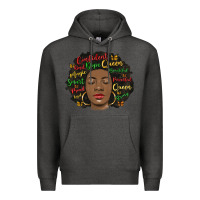 Charcoal Heather afro diva Premium Hoodie - MaliasSmallBusiness