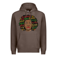 Coffee afro diva Premium Hoodie - MaliasSmallBusiness