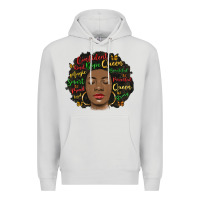 Dove Grey afro diva Premium Hoodie - MaliasSmallBusiness