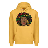 Mustard afro diva Premium Hoodie - MaliasSmallBusiness