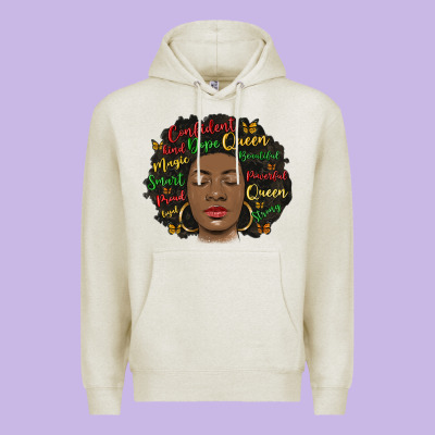 Afro Diva Premium Hoodie Designed By Maliassmallbusiness