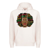 Pale Pink afro diva Premium Hoodie - MaliasSmallBusiness