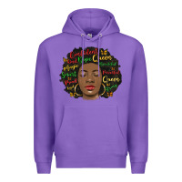 Purple afro diva Premium Hoodie - MaliasSmallBusiness
