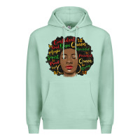 Seafoam afro diva Premium Hoodie - MaliasSmallBusiness