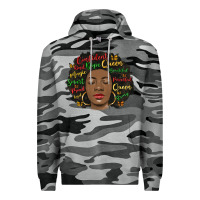 Slate Camo afro diva Premium Hoodie - MaliasSmallBusiness