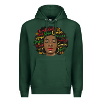 Sports Green afro diva Premium Hoodie - MaliasSmallBusiness