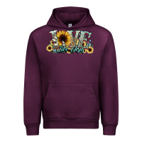 Mauve Wine love like jesus sunflowers Urban Hoodie - NancyCooperArtShop
