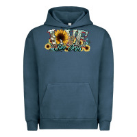Pigment Midnight Navy love like jesus sunflowers Urban Hoodie - NancyCooperArtShop