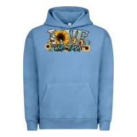 Pigment Pebble Blue love like jesus sunflowers Urban Hoodie - NancyCooperArtShop