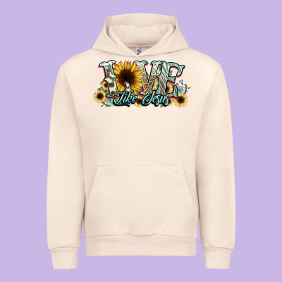 Love Like Jesus Sunflowers Urban Hoodie Designed By Nancycooperartshop