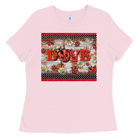 Bubblegum Pink love ladybug Ladies Tee - BarkalooDesign