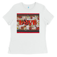 White love ladybug Ladies Tee - BarkalooDesign