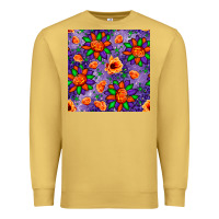 Antique Gold pumpkin flower halloween seamless pattern Premium Sweatshirt - BundleAndBundleShop