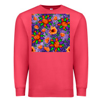 Cardinal pumpkin flower halloween seamless pattern Premium Sweatshirt - BundleAndBundleShop