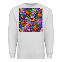 Dove Grey pumpkin flower halloween seamless pattern Premium Sweatshirt - BundleAndBundleShop
