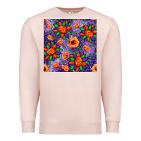Pale Pink pumpkin flower halloween seamless pattern Premium Sweatshirt - BundleAndBundleShop