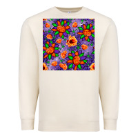 Sandshell pumpkin flower halloween seamless pattern Premium Sweatshirt - BundleAndBundleShop