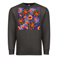 Smoke pumpkin flower halloween seamless pattern Premium Sweatshirt - BundleAndBundleShop