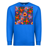 True Royal pumpkin flower halloween seamless pattern Premium Sweatshirt - BundleAndBundleShop