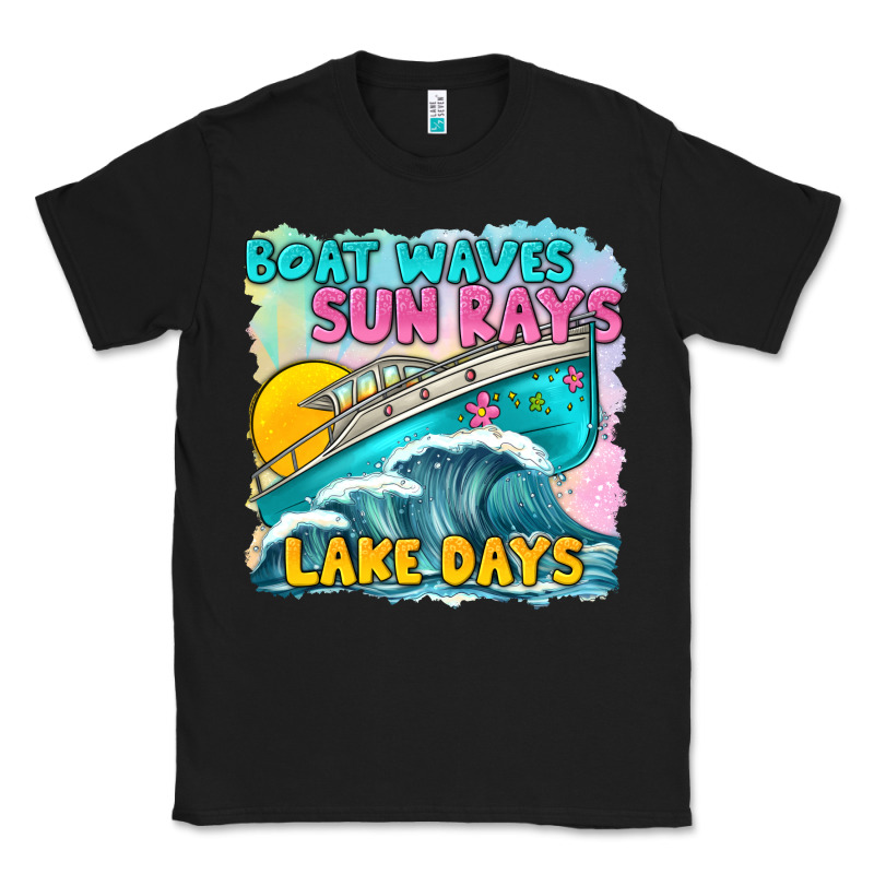 Boat Waves Sun Rays Lake Days Classic Tee by texasbilliewilder | Teevron