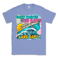 Colony Blue boat waves sun rays lake days Classic Tee - texasbilliewilder