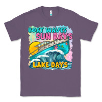 Lavender boat waves sun rays lake days Classic Tee - texasbilliewilder