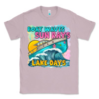 Lilac boat waves sun rays lake days Classic Tee - texasbilliewilder