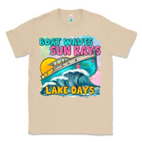 Mushroom boat waves sun rays lake days Classic Tee - texasbilliewilder