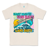 Natural boat waves sun rays lake days Classic Tee - texasbilliewilder
