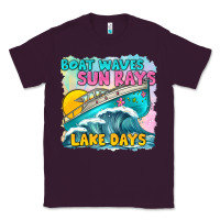 Plum boat waves sun rays lake days Classic Tee - texasbilliewilder