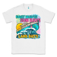 White boat waves sun rays lake days Classic Tee - texasbilliewilder