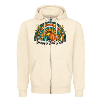 Sandshell happy fall y'all rainbow Zipper Hoodie - RanaPortraitStore