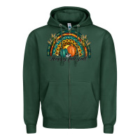 Sports Green happy fall y'all rainbow Zipper Hoodie - RanaPortraitStore