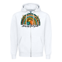 White happy fall y'all rainbow Zipper Hoodie - RanaPortraitStore