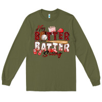 Army Green hey batter batter swing baseball Long Sleeve Tee - Zillion Design Studio