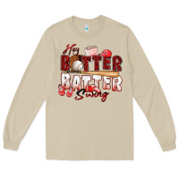 Mushroom hey batter batter swing baseball Long Sleeve Tee - Zillion Design Studio