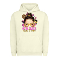 Pigment Pistachio messy bun gym hair dont care Urban Hoodie - NancyCooperArtShop